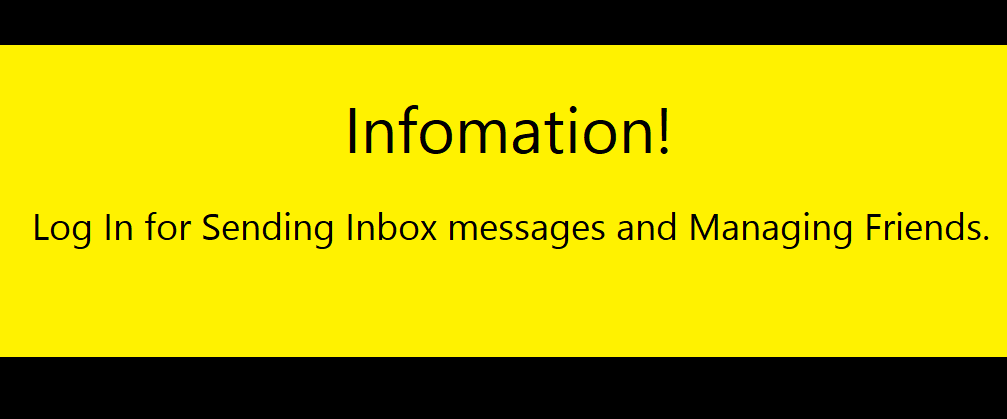 Log In to Manage Friends and send Inbox Message - Image